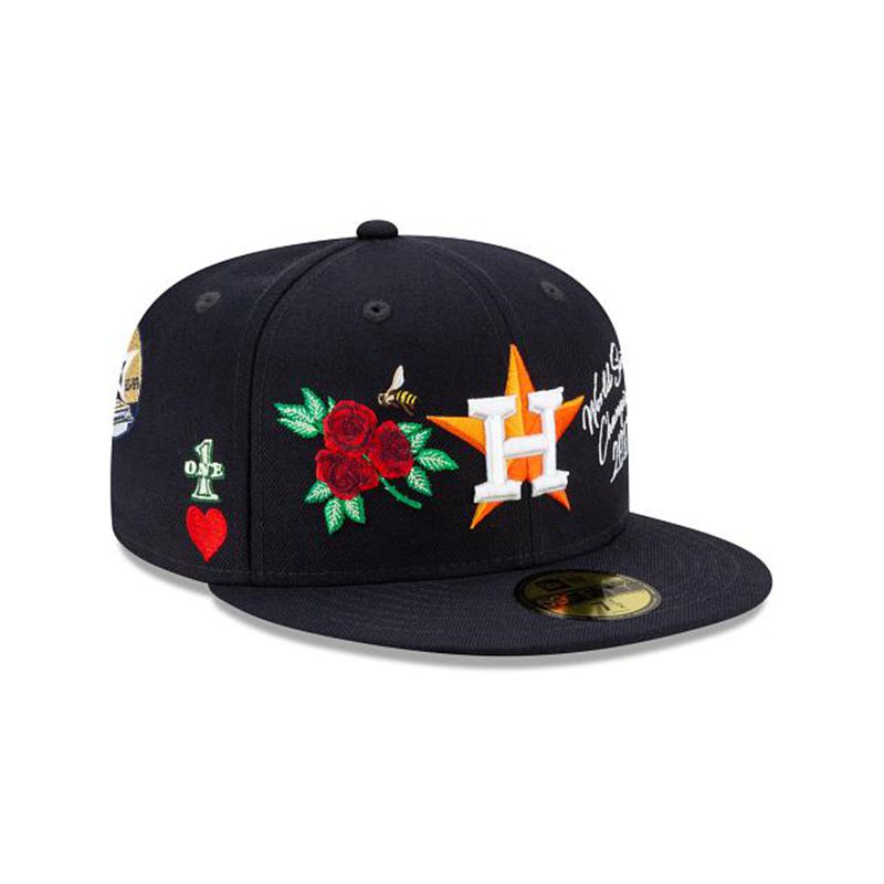 MLB Houston Astros Icon 59Fifty Fitted (OXT3012) - Blue New Era Caps